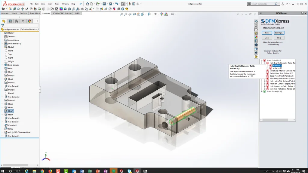 SOLIDWORKS Tech Tip – Using DFMXpress