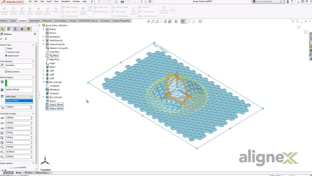 How to Transform a Solid Object into a Complex Surface