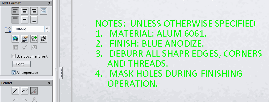 New in SolidWorks 2014: All Uppercase