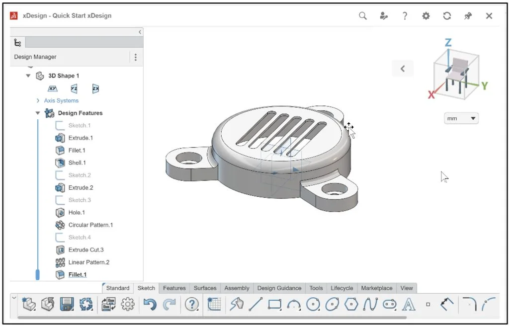 SOLIDWORKS xDesign Lesson 11: Sketch Based and Applied Features