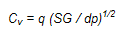 How to calculate the flow coefficient of a valve