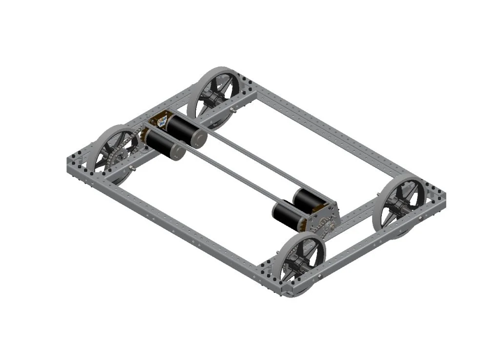 Robot Chassis FRC 2011 KOP Wide and Long in SolidWorks