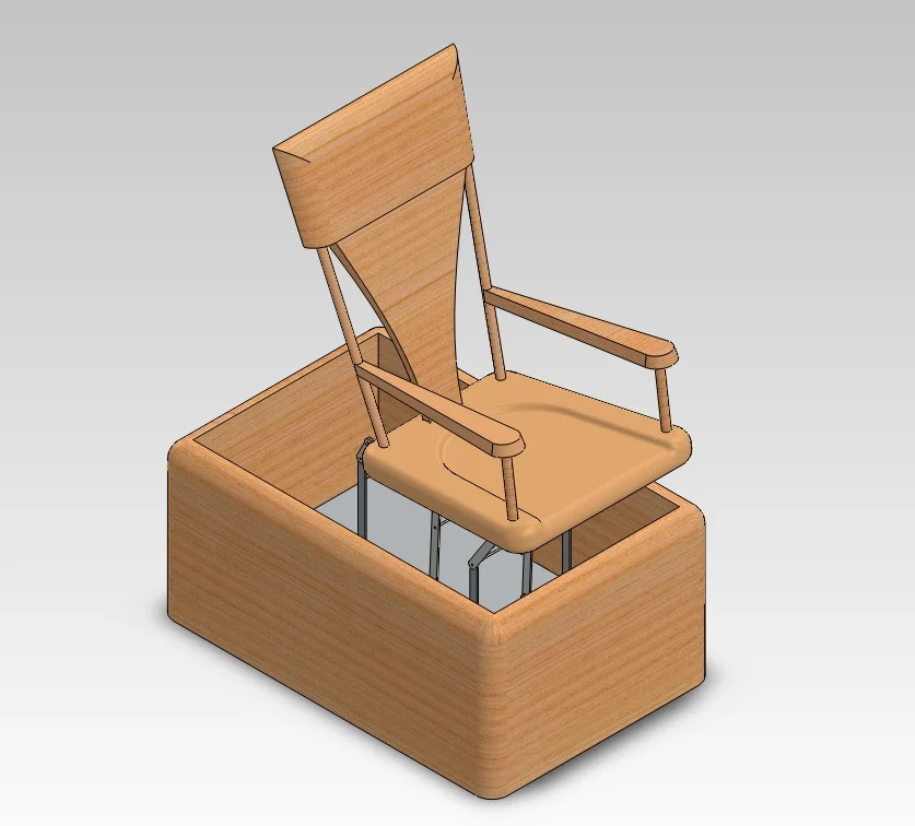 Mechanical Rocking Chair in SolidWorks