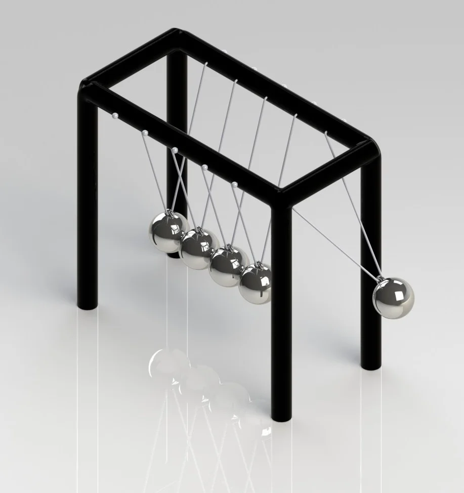 Newton’s Cradle with SolidWorks Motion