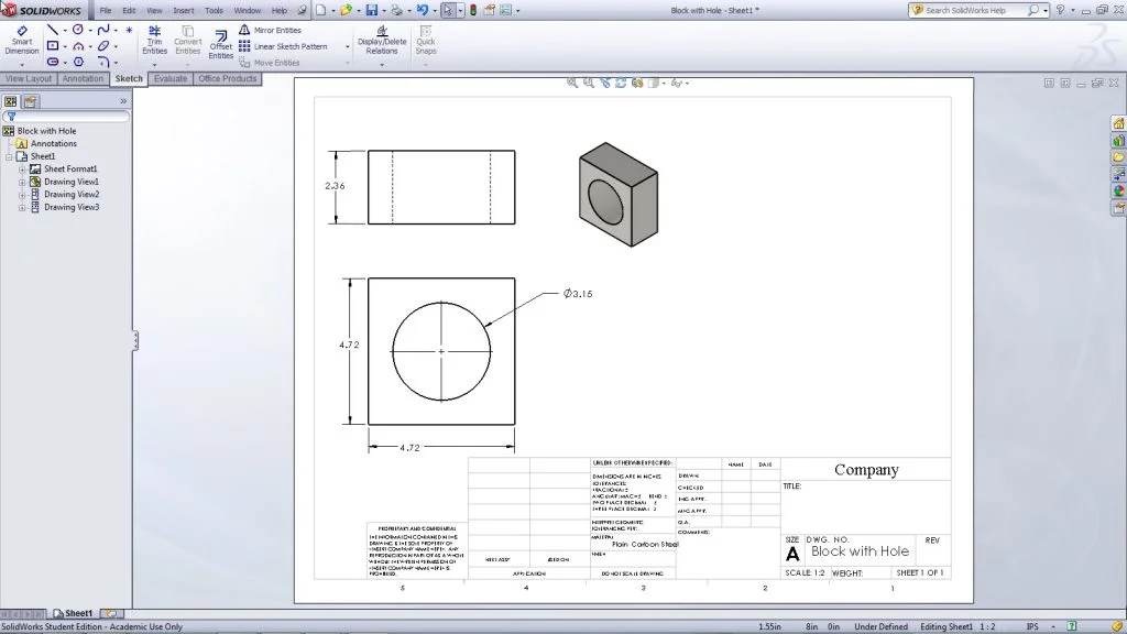 Transition to SolidWorks from Creo or ProE: Drawing Documents