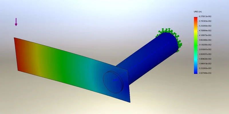 SolidWorks Simulation: How to Get the Angle of Displacement