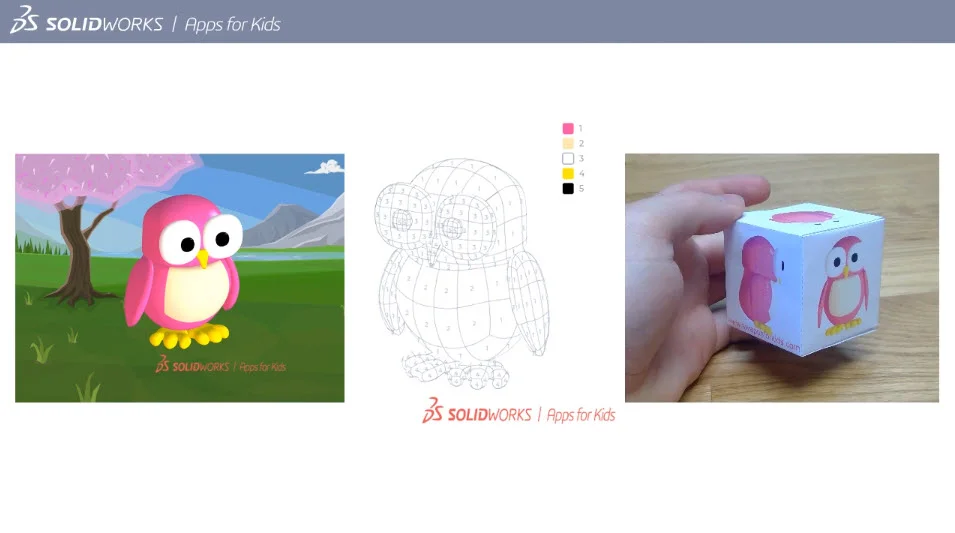 SOLIDWORKS Apps for Kids How-To: 2D Print a Shape It Creation