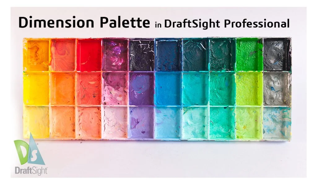 Dimension Palette in DraftSight Professional