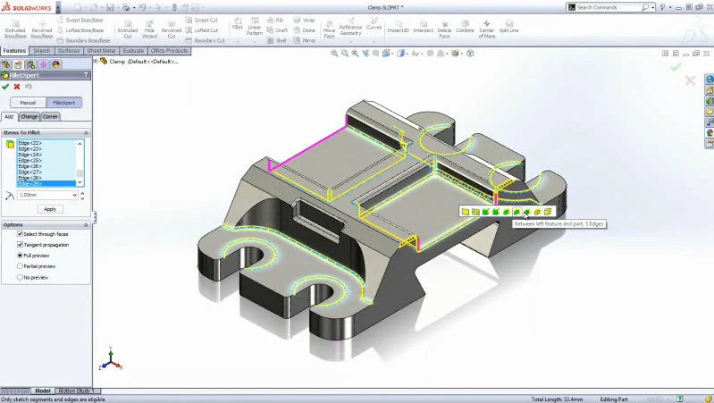 Dramatically reduce design errors by using SolidWorks Intelligent Feature Technology