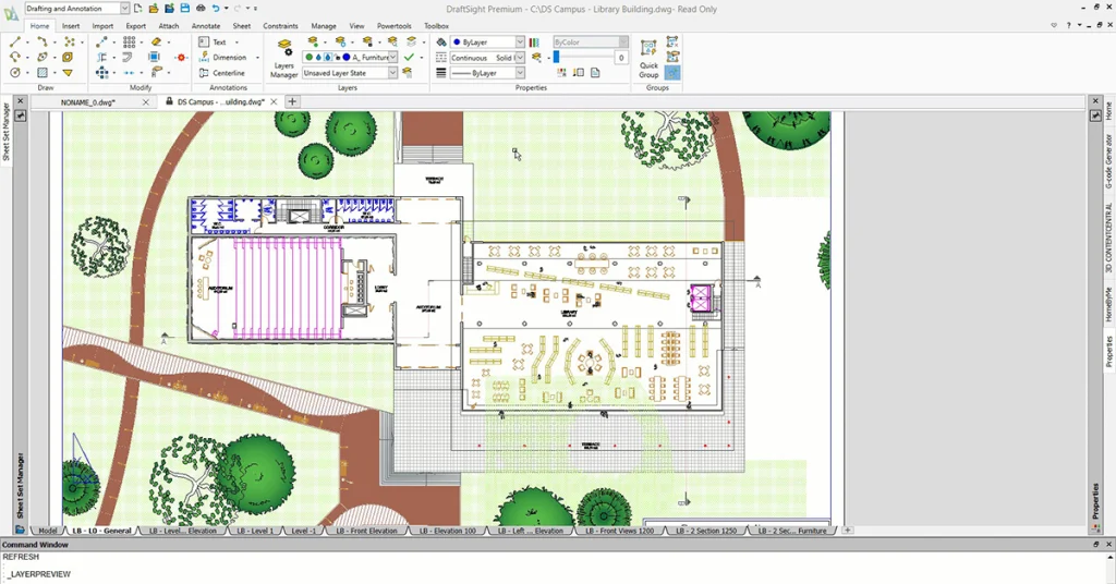 Getting Acquainted with Layer Preview in DraftSight