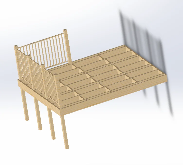 Building a Deck with SOLIDWORKS Weldment Tools, Part One