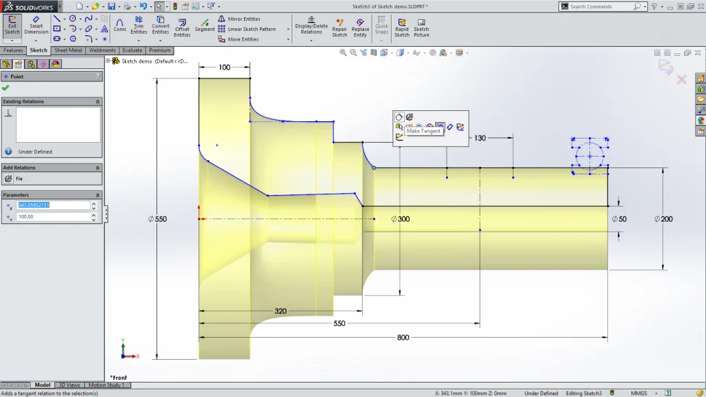 Sneak Peek: 15 Features coming in SOLIDWORKS 2015 – Sketch Relations on Endpoints
