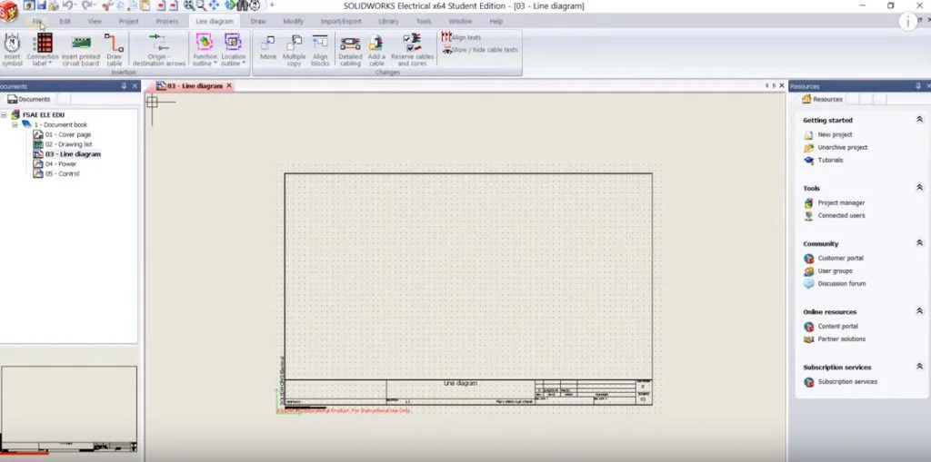 SOLIDWORKS Electrical Formula SAE Tutorial: Creating a Project