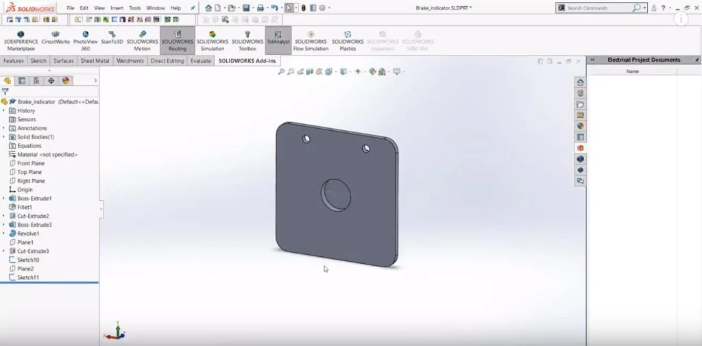 SOLIDWORKS Electrical Formula SAE Tutorial: Creating Electrical Connection Points inside a SOLIDWORKS part