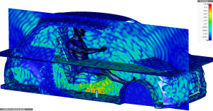 In-car electric field distribution and signal coverage of a Bluetooth antenna